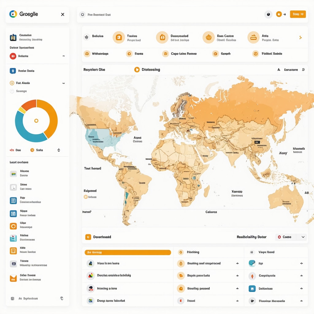 Dashboard illustrating AI-powered analytics and structured data markup integration enhancing Google Maps SEO