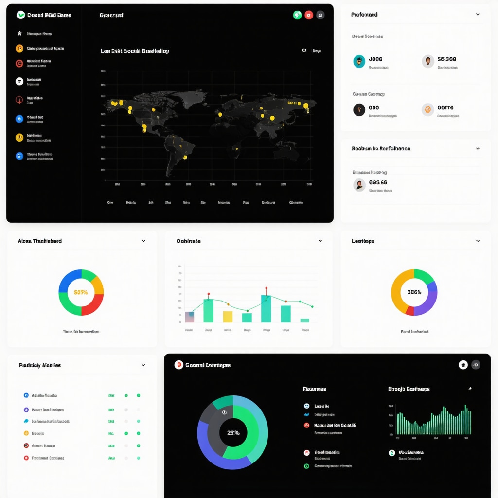 Dashboard showing AI-powered analytics and performance metrics for Google My Business optimization