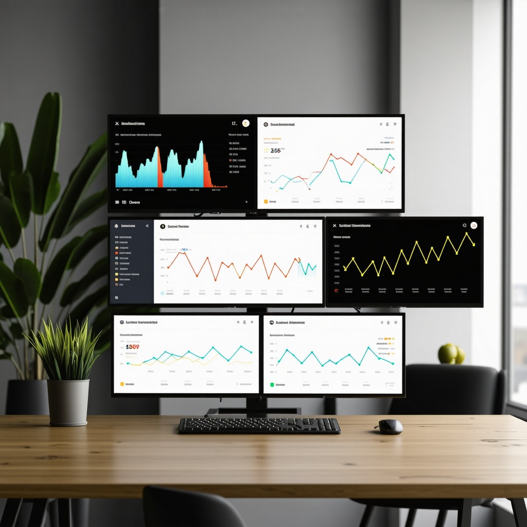 Digital marketing dashboard showing sentiment analysis, review notifications, and SEO metrics
