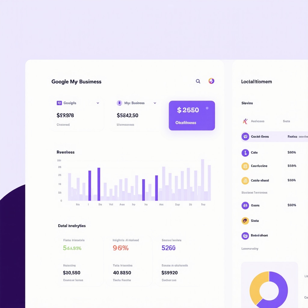 Dashboard showing AI sentiment analysis and SEO metrics for Google My Business reviews
