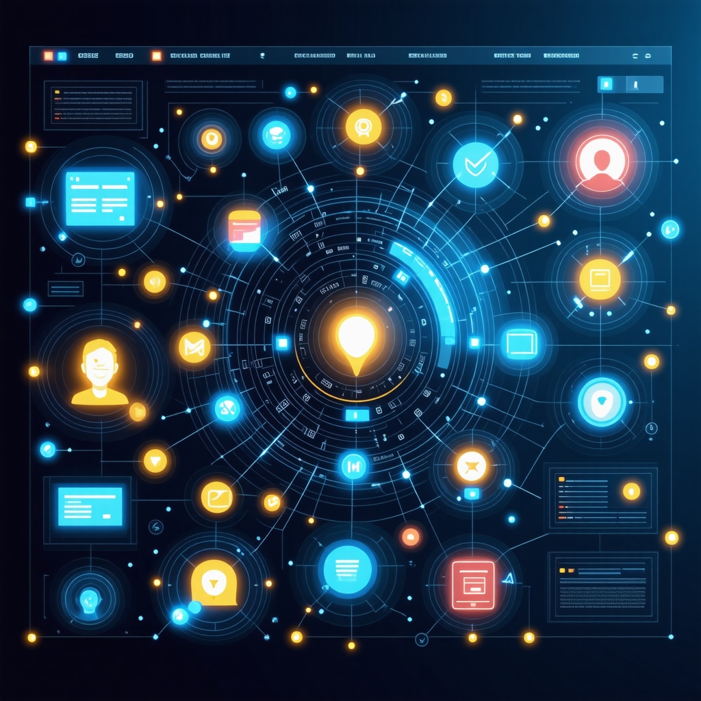 Digital dashboard with AI analyzing local SEO and schema markup for faster GMB verification