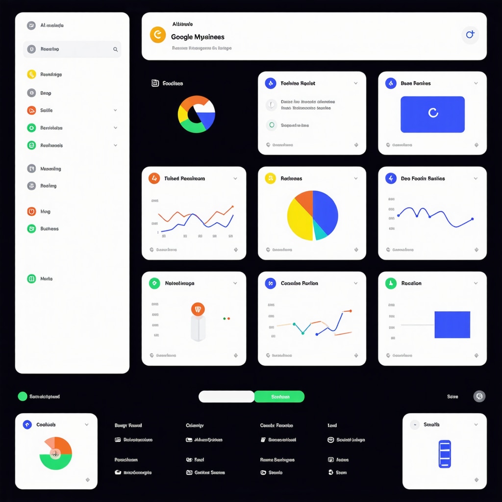 Dashboard showing AI-powered analytics and local SEO metrics for Google My Business