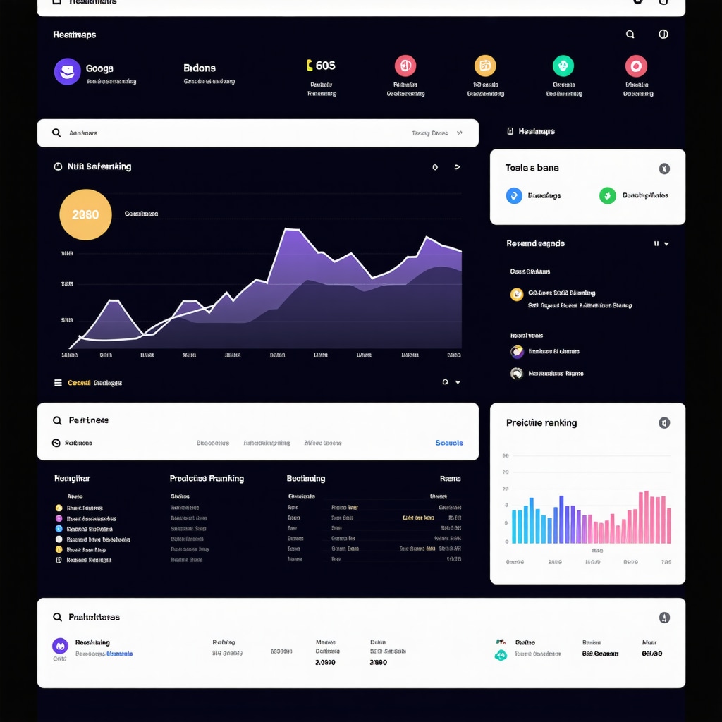 Digital dashboard showing AI-powered local SEO metrics and heatmaps for Google My Business profile optimization