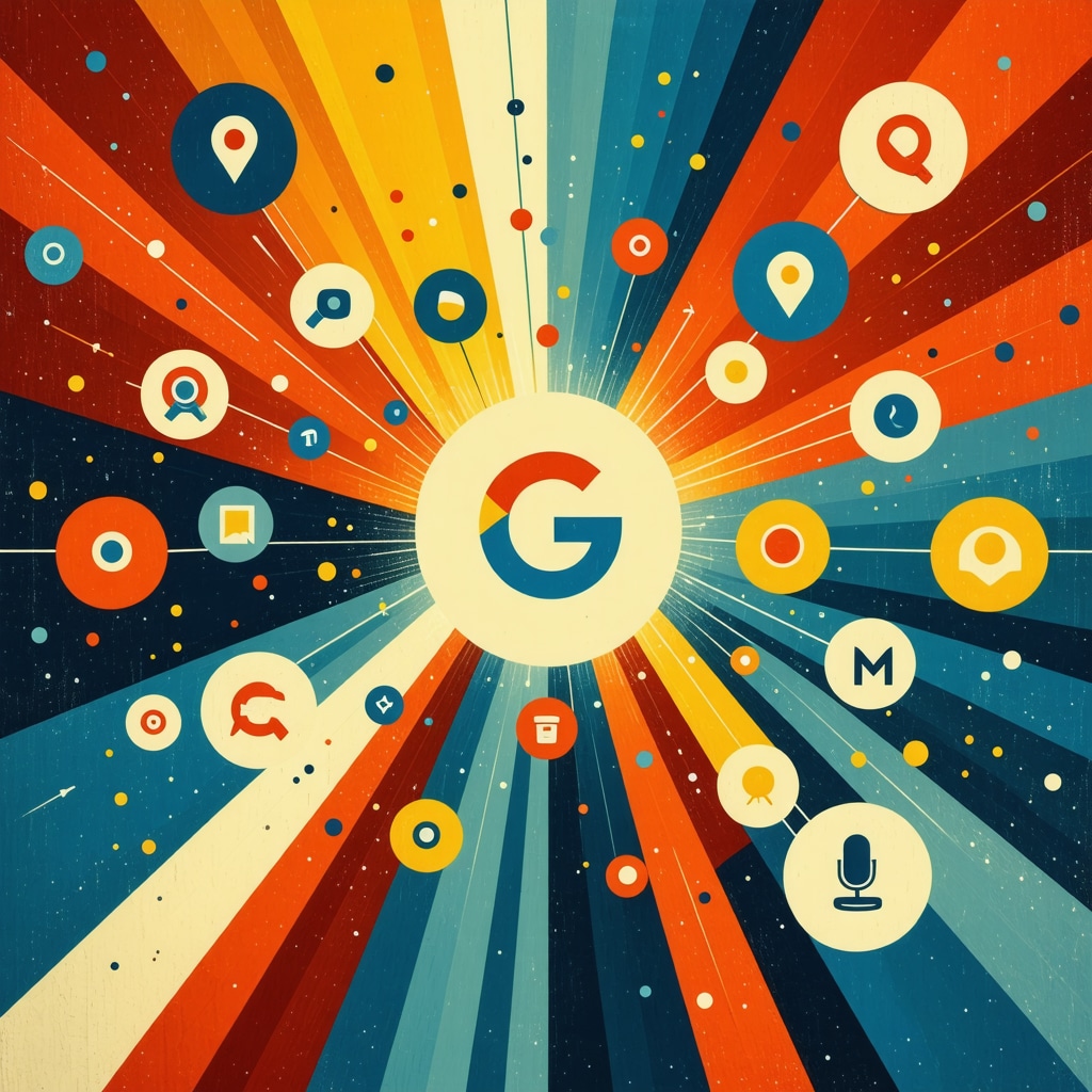 Visualization of AI analyzing semantic keyword clusters for Google My Business optimization