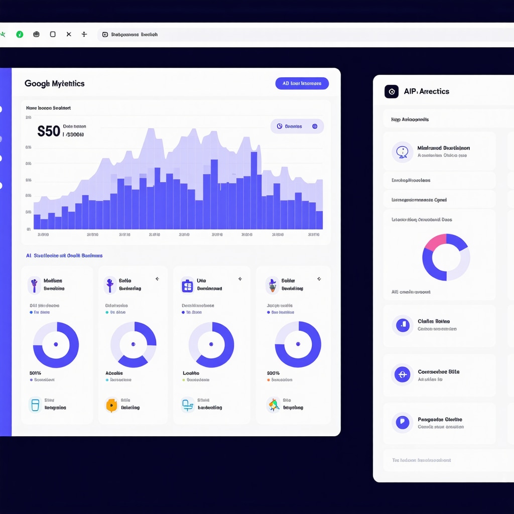 Dashboard showing AI-powered analytics for multi-location GMB optimization with structured data insights