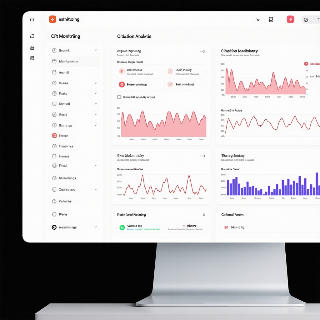 Dashboard interface displaying real-time citation analytics and alerts for local SEO