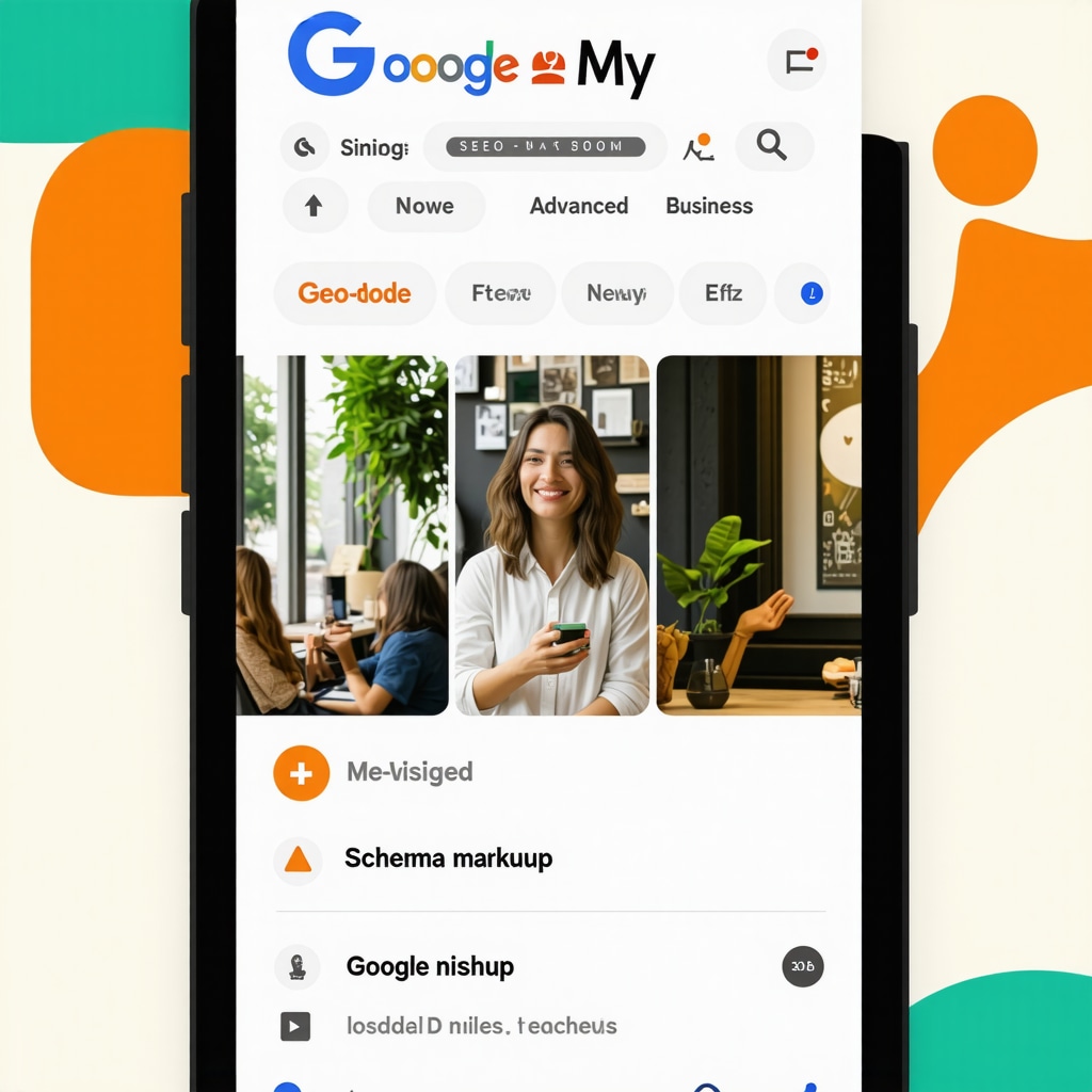 Google My Business profile with photos highlighting geo-tagging and schema markup for enhanced local SEO