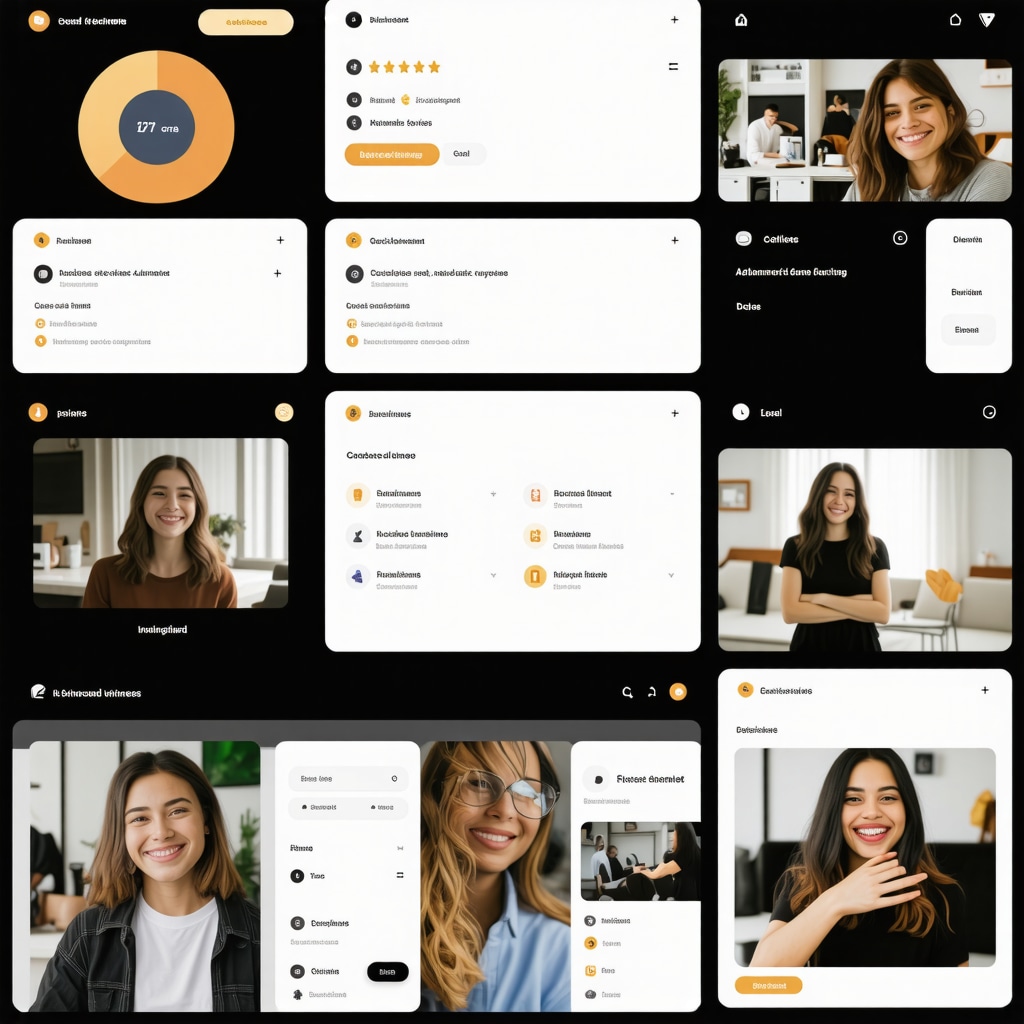 Digital dashboard displaying sentiment analysis and multimedia customer reviews for local business SEO
