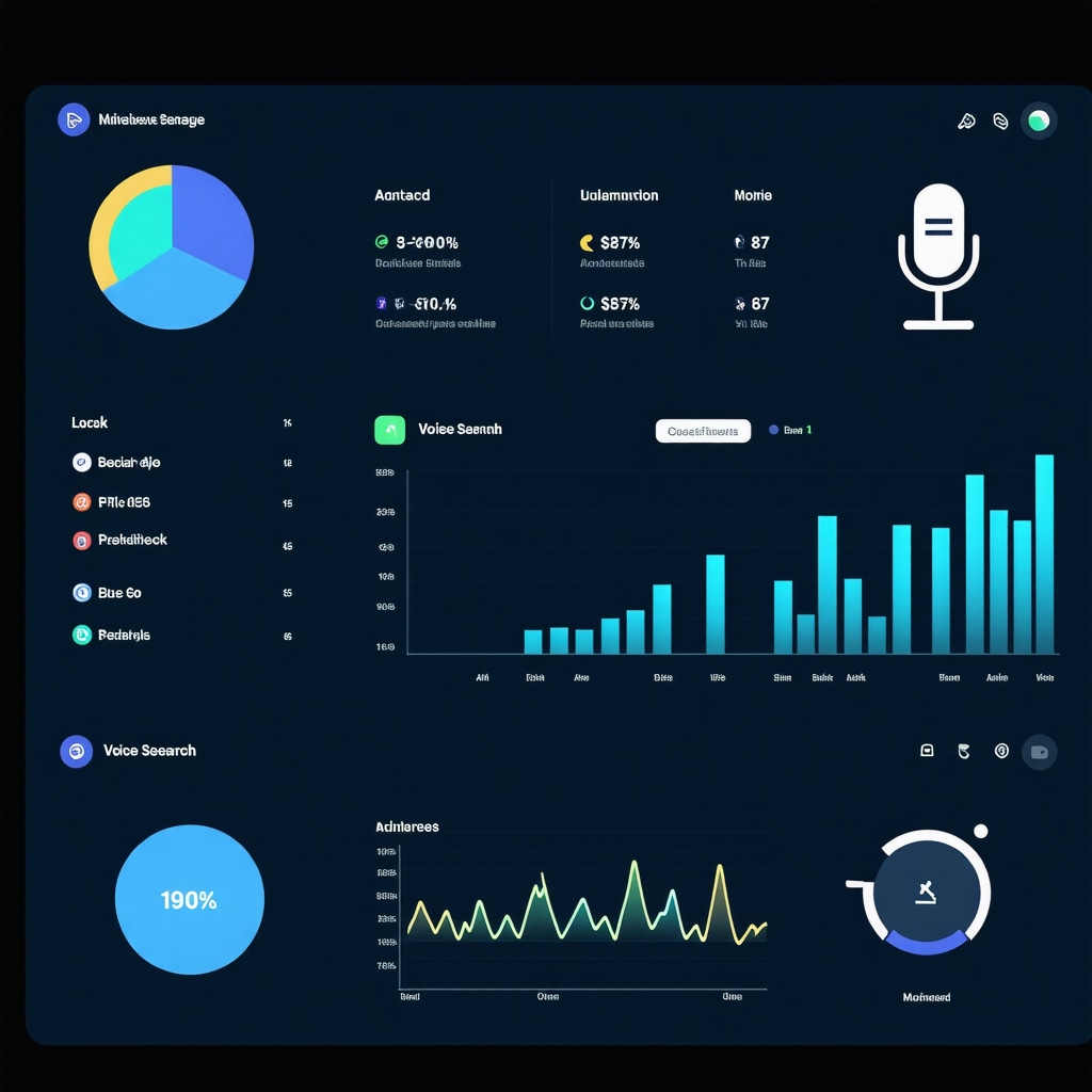 Dashboard illustrating predictive analytics and voice search optimization for Google Business Listing