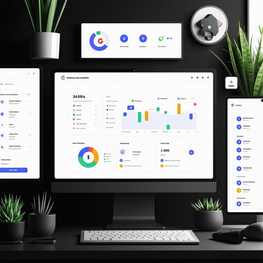 Dashboard showing Google Business analytics, voice search and citation management for local SEO