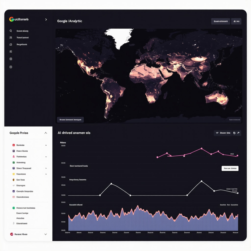 Dashboard displaying Google Business Profile metrics, sentiment analysis, and geo-targeted SEO data