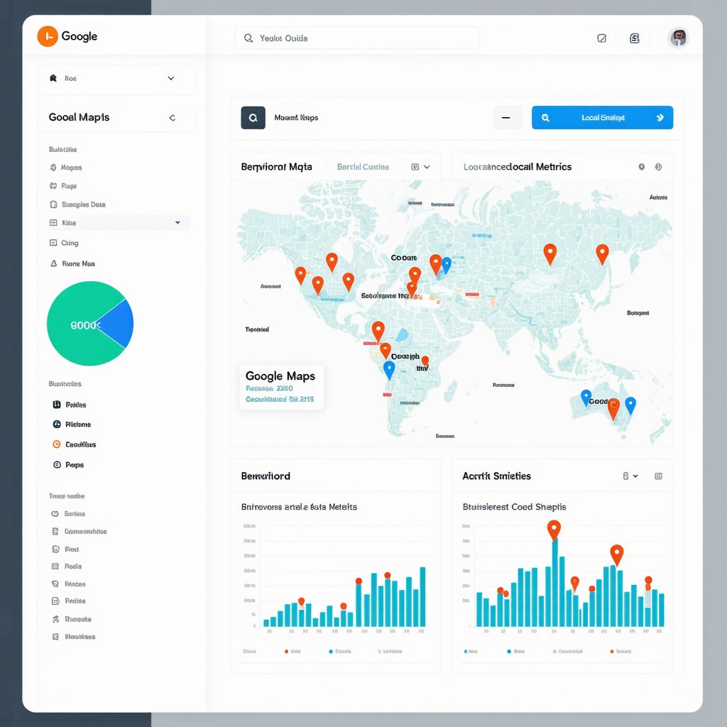 Dashboard showing behavioral signals and structured data analytics for Google Maps local SEO optimization