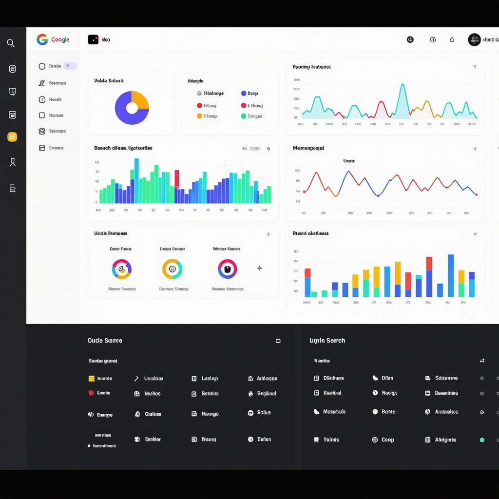 Dashboard displaying advanced analytics for Google My Business content optimization and voice search trends