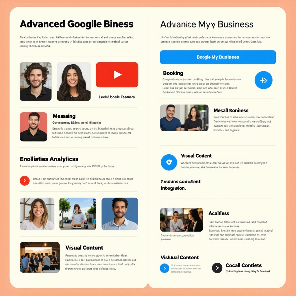 Infographic illustrating advanced Google My Business features and their impact on local SEO