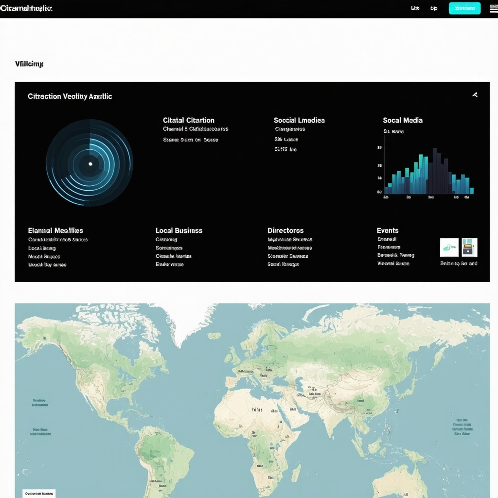 Visualization of citation velocity and multi-channel citation sources impacting local SEO rankings