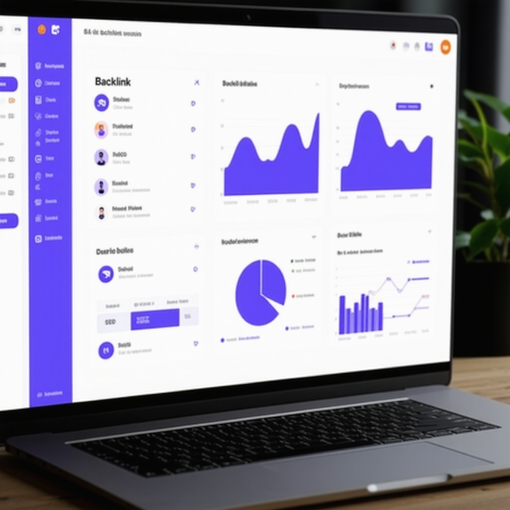 Dashboard displaying backlink analytics and local SEO metrics for advanced GMB backlink strategy