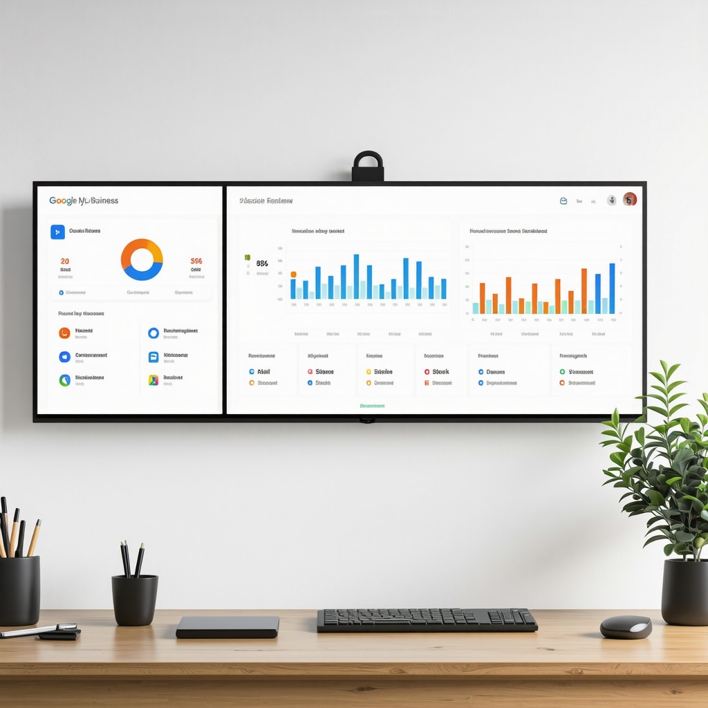 Interactive dashboard showing sentiment analysis of GMB reviews with positive, neutral, and negative trend graphs