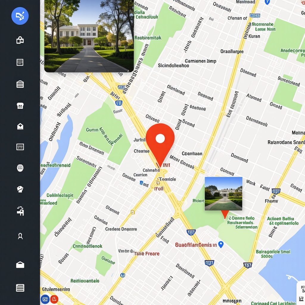 Digital map with geotagged photos and videos illustrating advanced GMB verification methods