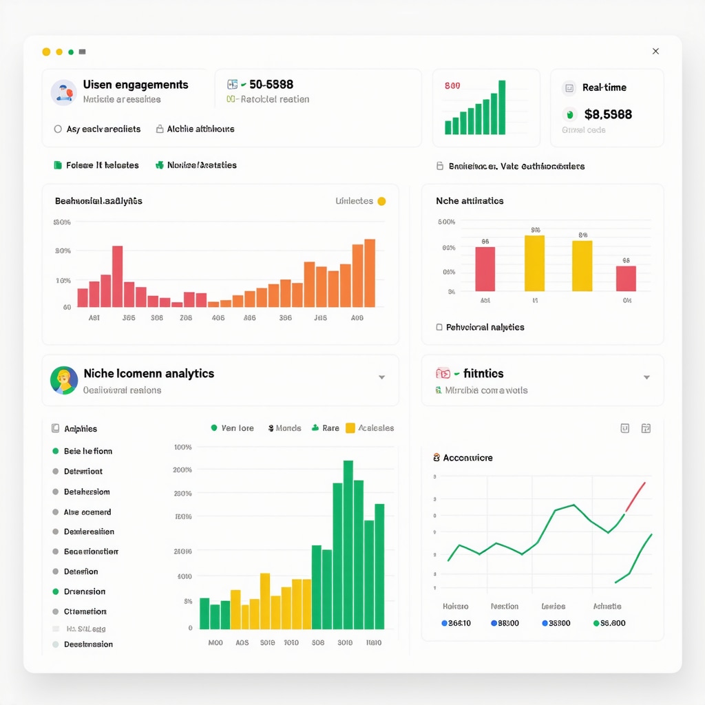 Dashboard showing real-time updates of Google Business Profile attributes and behavioral engagement analytics charts