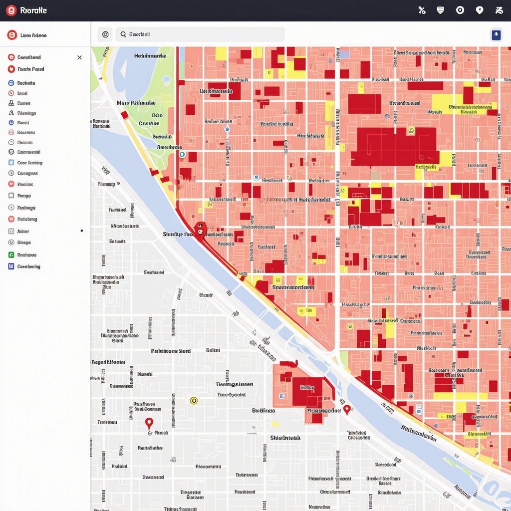 Heatmap showing user clicks and engagement areas on a local business website for hyperlocal SEO