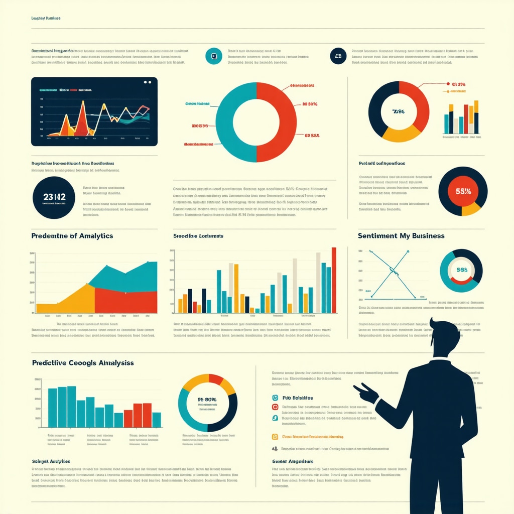 Infographic depicting how predictive analytics and sentiment analysis enhance Google My Business content updates