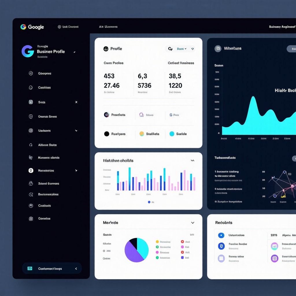 Dashboard showing integrated Google Business Profile data with CRM and AI automation for local business