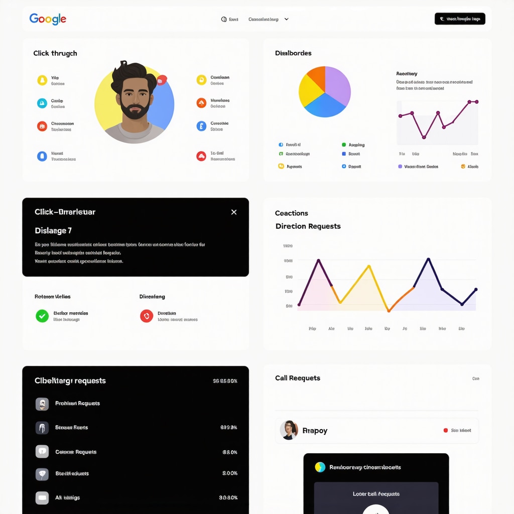 Dashboard showing real-time user interaction metrics for Google Business Profile optimization