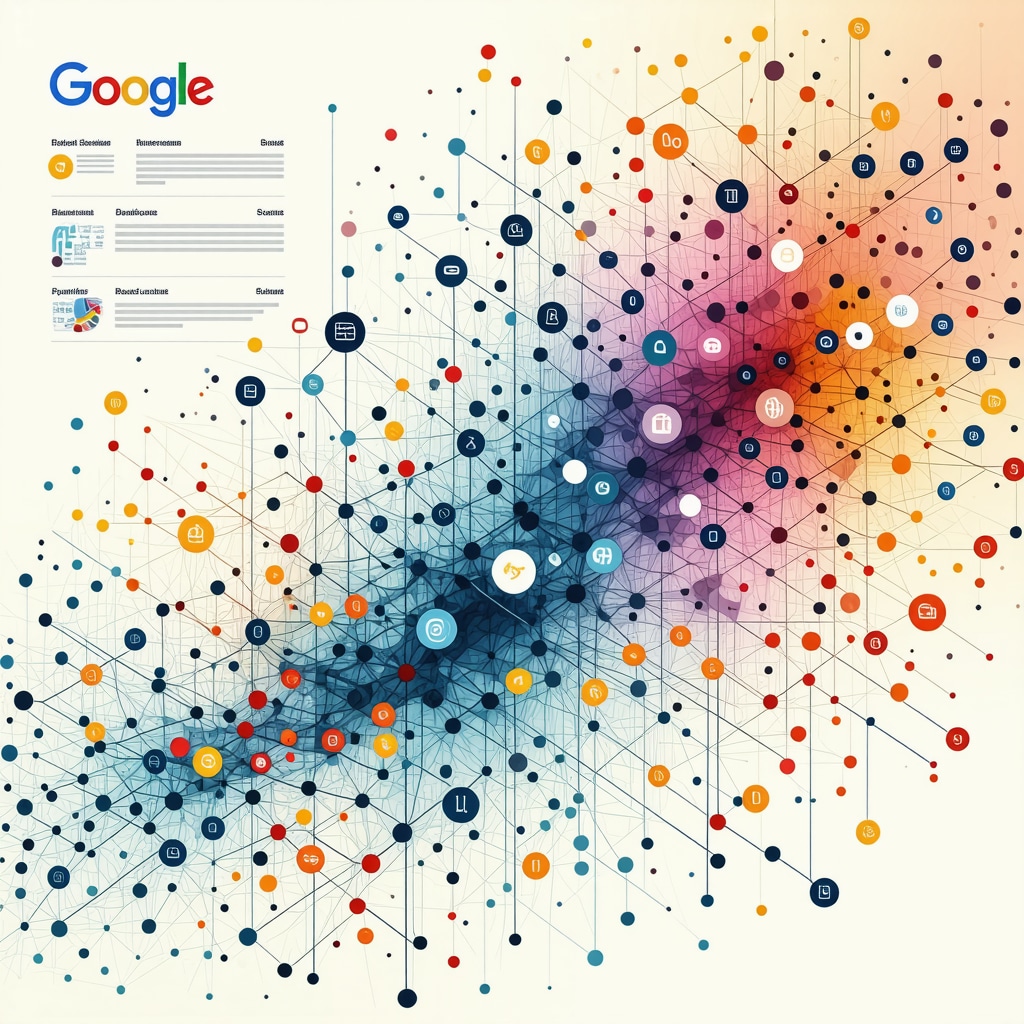 Visualization of semantic keyword clusters with Google My Business and API data integration