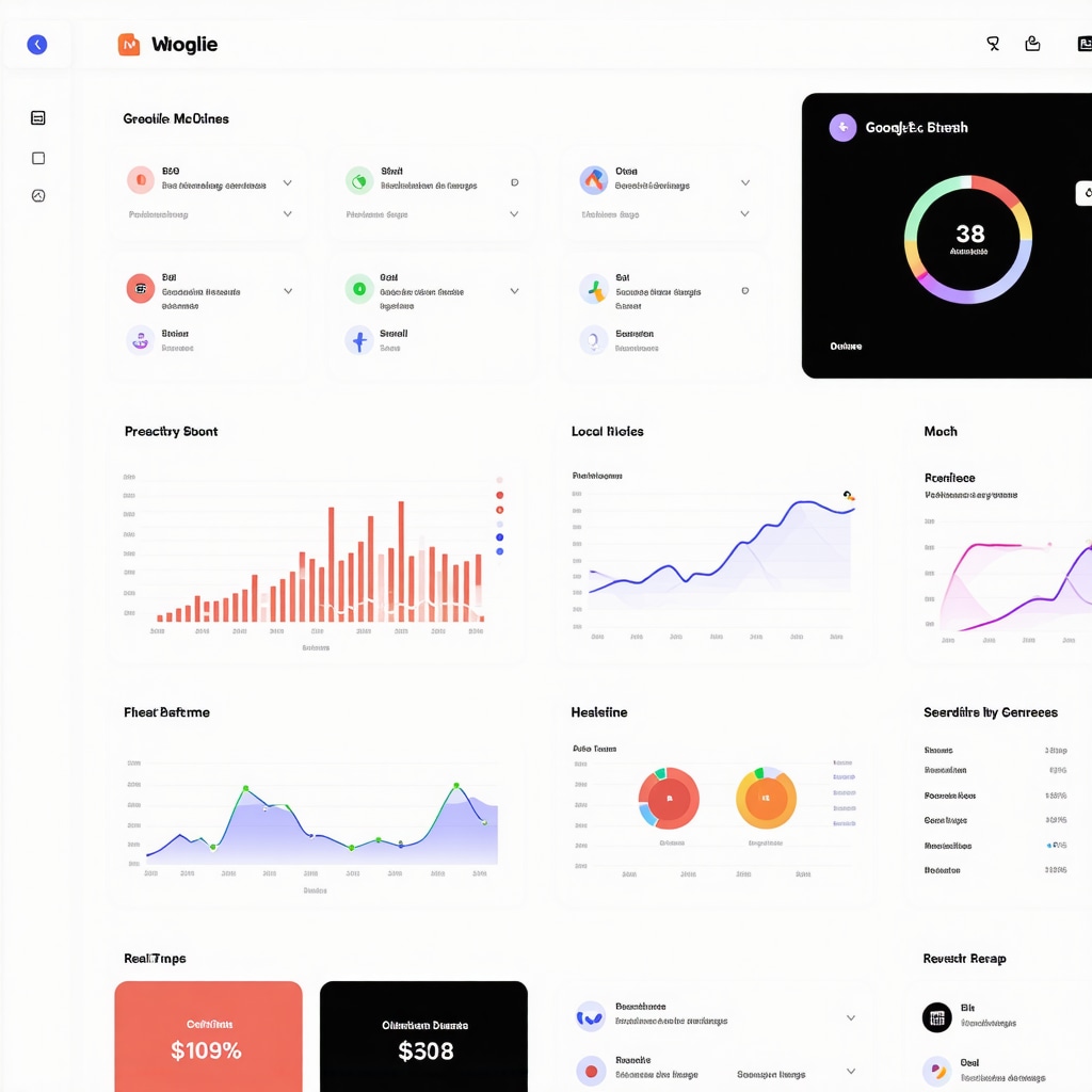 Dashboard showing AI and predictive analytics tools applied to Google My Business local SEO strategy