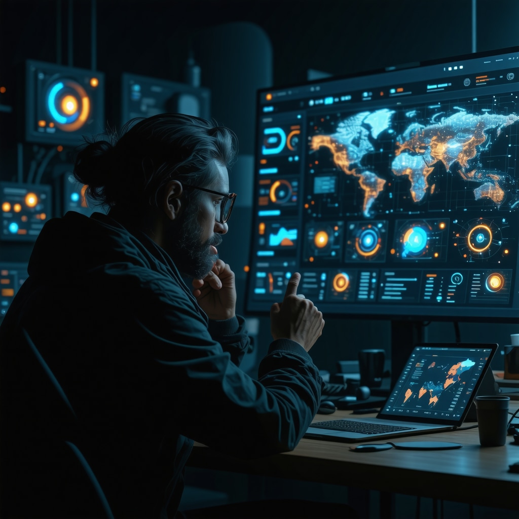 Dashboard displaying AI-powered local SEO analytics and hyperlocal targeting for Google My Business optimization