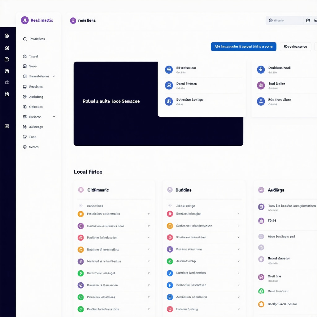Dashboard displaying AI analytics for local SEO citation auditing and semantic quality scoring