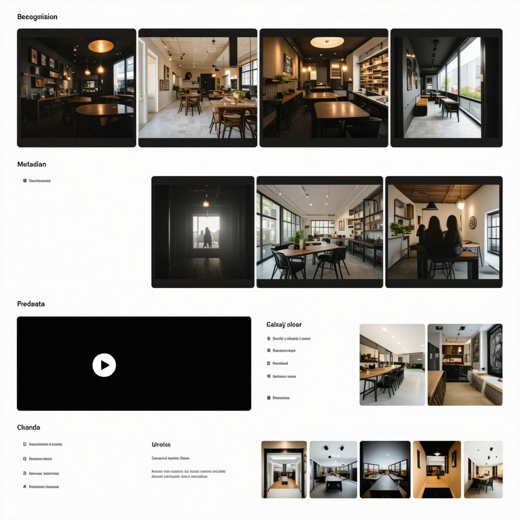 Dashboard visualizing AI analyzing GMB photos with metadata and SEO metrics