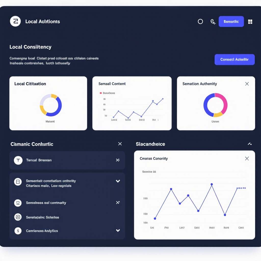 Dashboard displaying AI-driven local citation metrics and semantic SEO integration