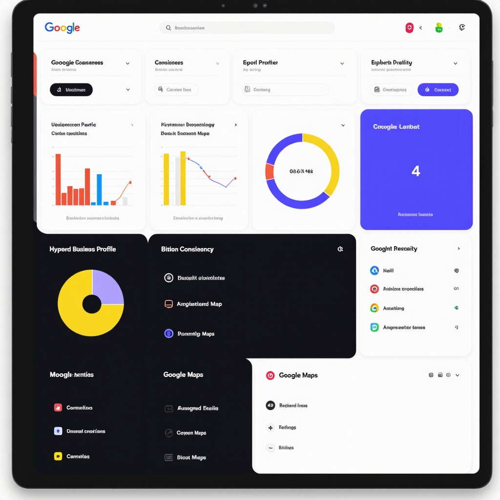 Dashboard displaying AI-driven analytics for local SEO including GMB metrics, citation management, and AR integrations