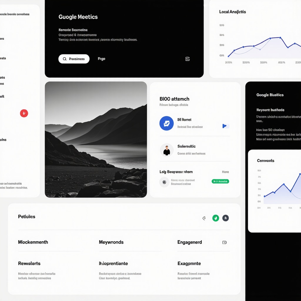 Dashboard showing AI analytics and local SEO metrics for Google Business Profile optimization