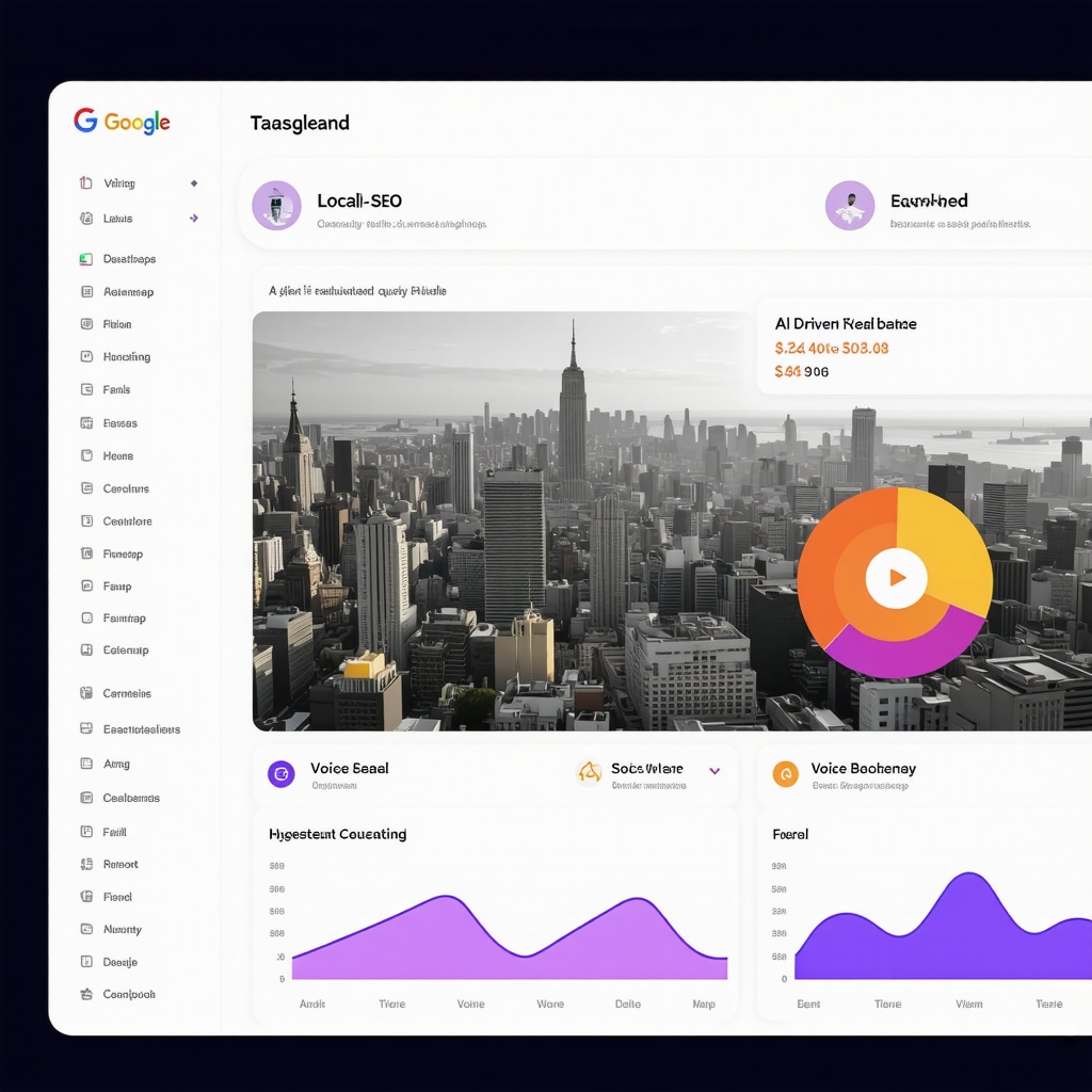 Dashboard showing AI-powered local SEO data, heatmaps, and GMB elements for hyperlocal strategy