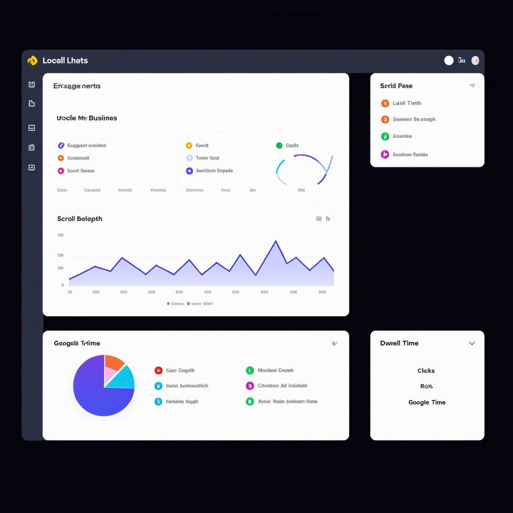 Dashboard showing detailed user engagement metrics for Google My Business profile