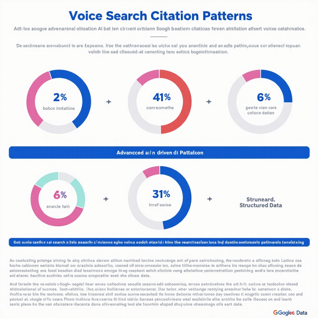 Infographic showing citation patterns, AI analytics, and voice search optimization for Google My Business