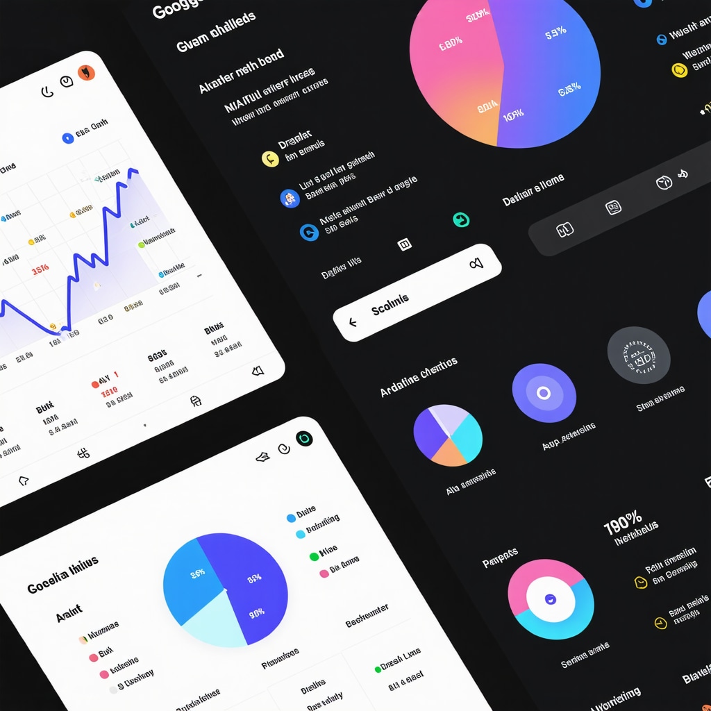 Digital analytics dashboard displaying Google My Business data and AI predictions
