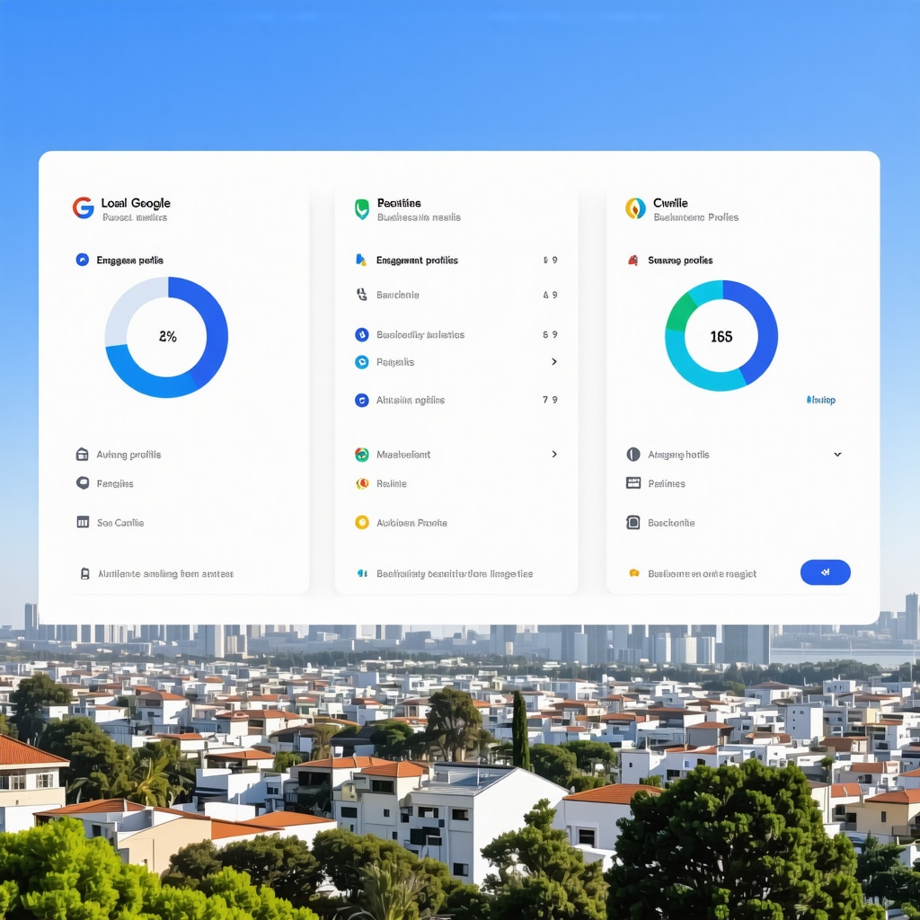 Dashboard showing Google Business Profile metrics and AI insights for local SEO optimization