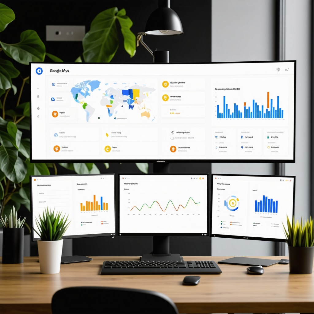 Dashboard showing detailed GMB analytics, hyperlocal maps, and AI-driven insights for local SEO optimization