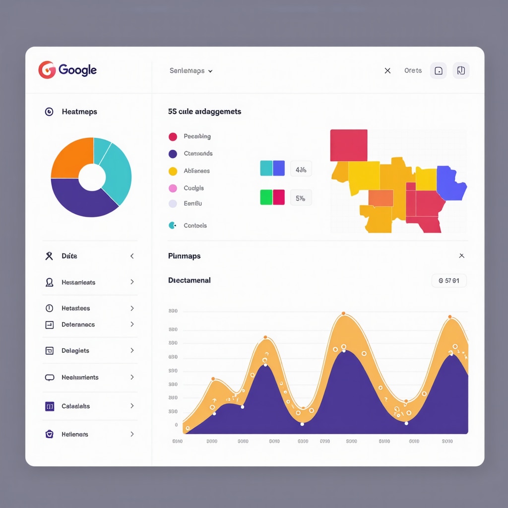 Digital dashboard showing local SEO analytics with AI-driven insights and heatmaps for Google My Business