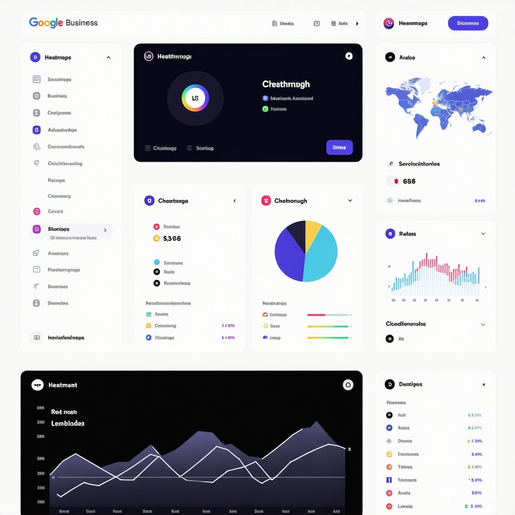 Dashboard visualizing user behavioral analytics for optimizing Google Business Profiles
