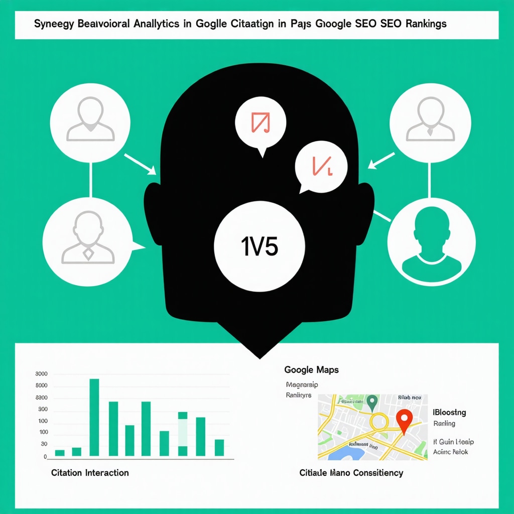 Infographic showing interaction metrics and citation management impact on Google Maps SEO rankings