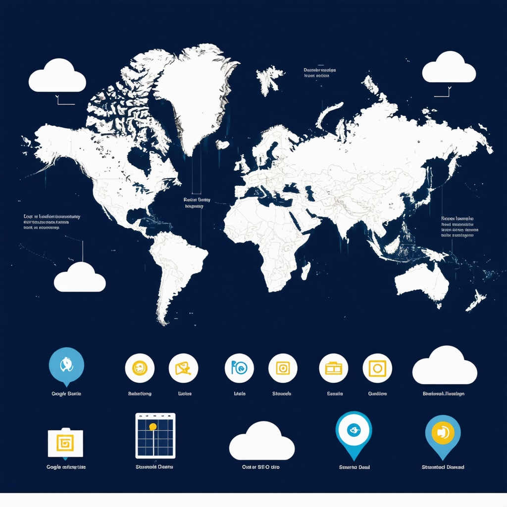 Infographic illustrating behavioral data analytics and semantic search strategies enhancing Google Maps local SEO