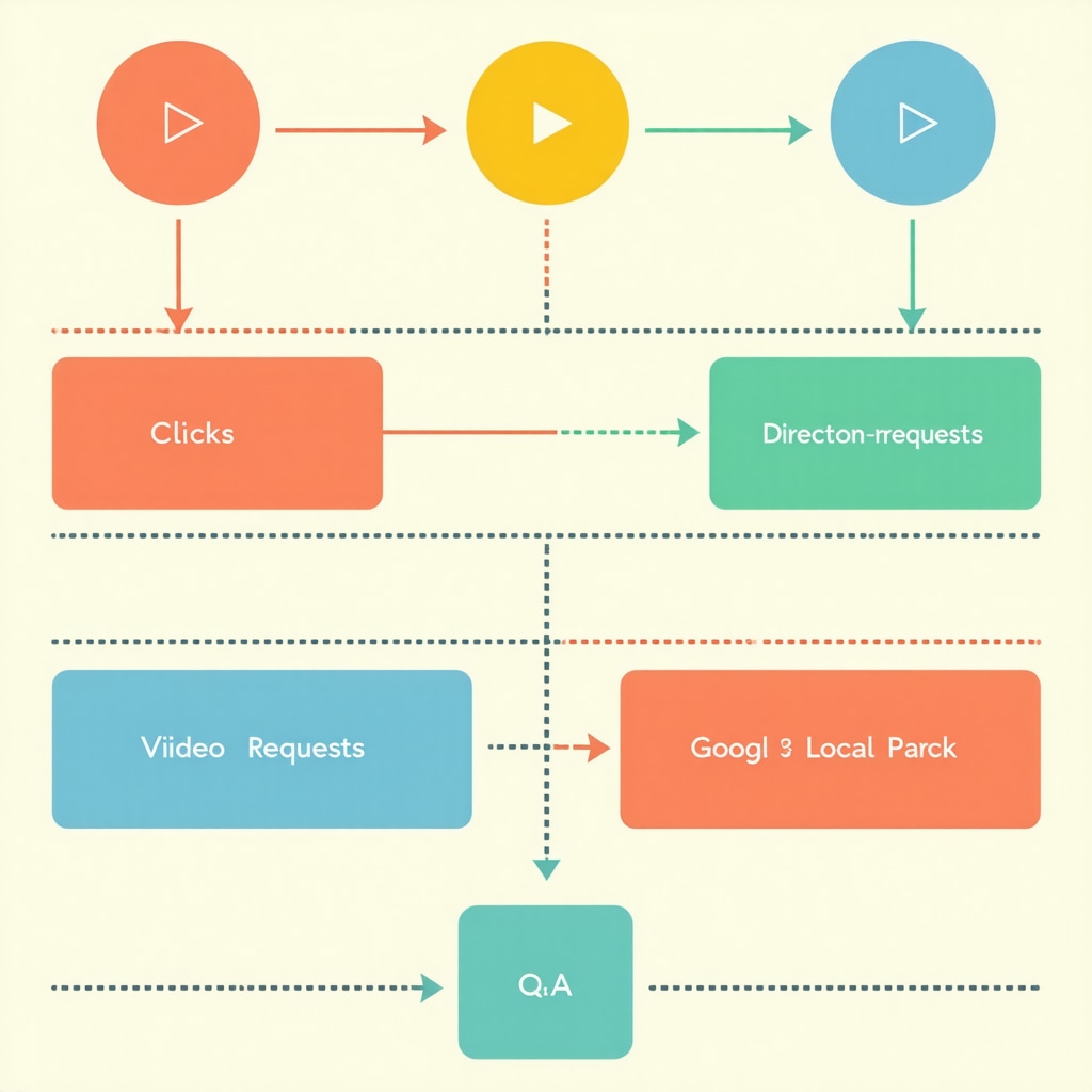 Infographic showing how user engagement metrics like clicks, direction requests, and dwell time improve Google Local SEO rankings