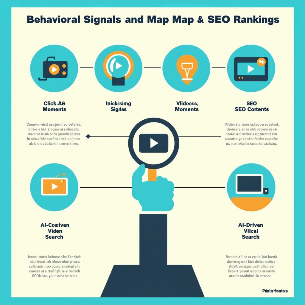Infographic showing key behavioral signals and emerging trends influencing Local Map Pack SEO rankings