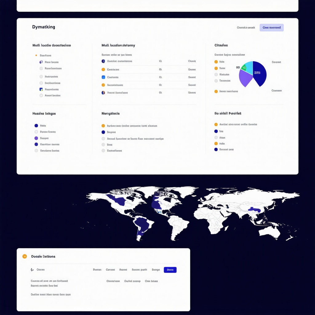 Dashboard showing synchronized Google My Business citations across multiple platforms with data integrity metrics and local maps