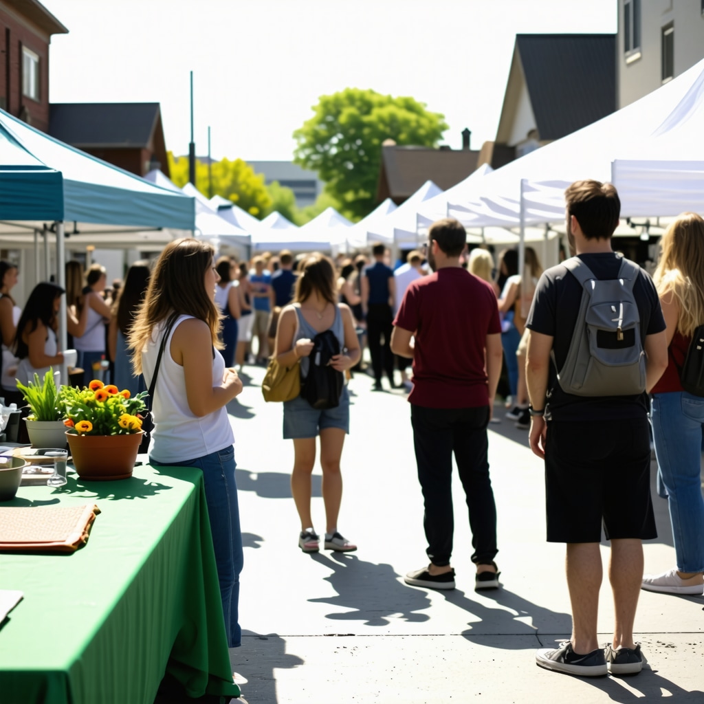 High-resolution geo-tagged images showcasing local business community engagement and visual storytelling