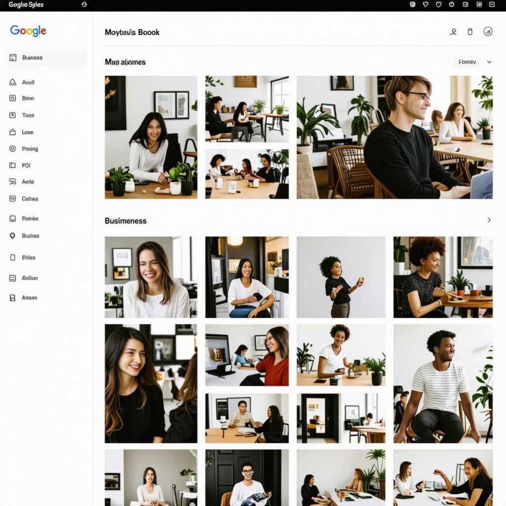 Google My Business profile dashboard showing local SEO metrics and high-quality photos